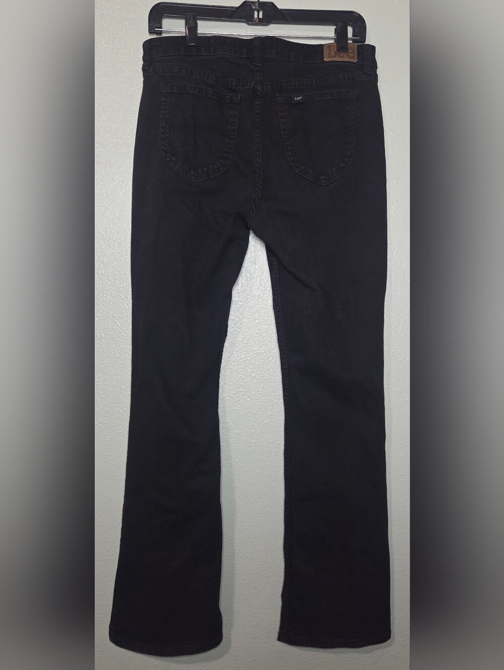 Lee Black Denim Woman Boot Cut Jeans Size 12 Medium - Picture 3 of 13